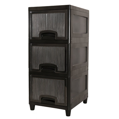 3-Layer Plastic Storage Drawer Cabinet